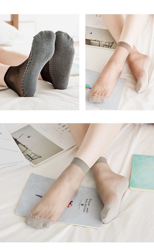 10雙絲襪女短襪春夏秋棉底防滑襪子女黑膚肉色耐磨中筒薄款